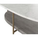 Deja 50 X 28.25 inch White / Antique Brass Coffee Table